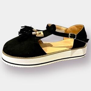 NEW Black Tassel Platform Shoes